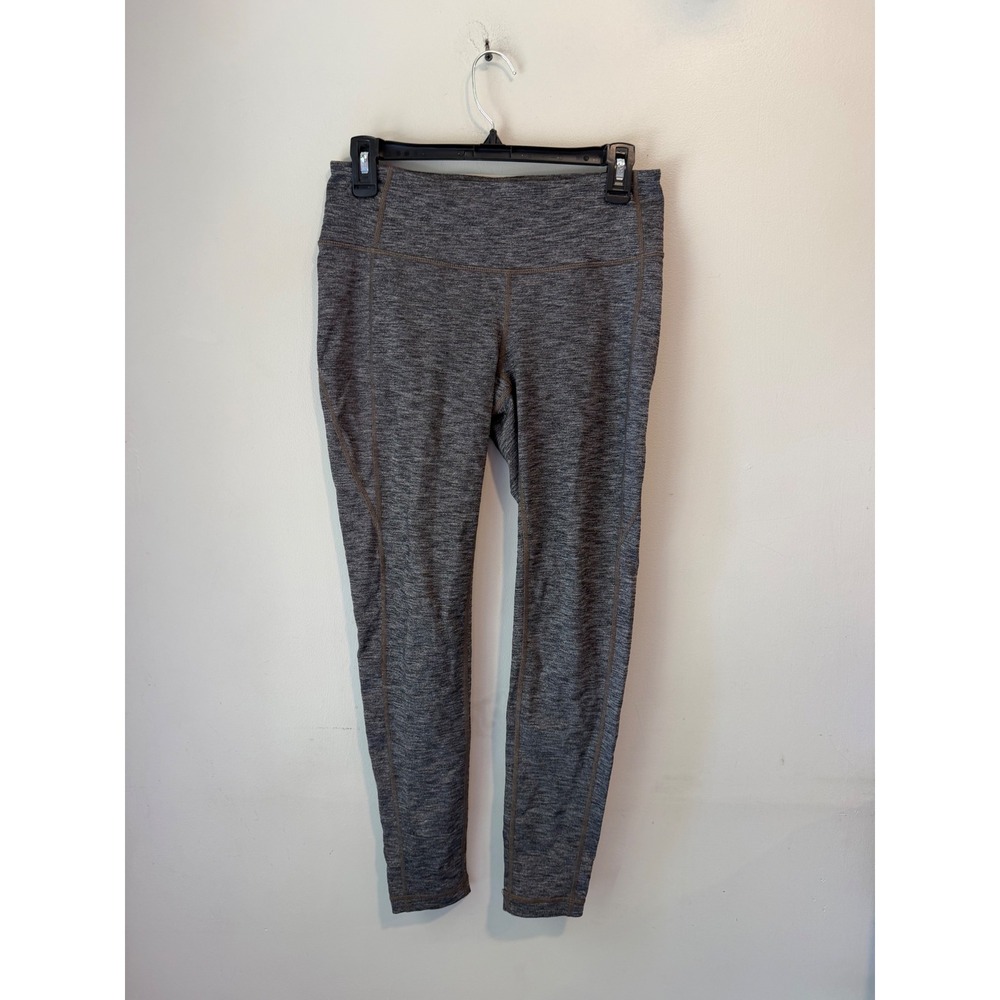 Athleta‎ Womens Space Dye Gray Heathered Athletic Leggings Size M Medium